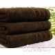 Lot de 3 essuie-mains en coton égyptien peignés - Serviettes de bain ou serviettes 550 gsm très grandes  marron  3 Bath Towels - B071JJGNX9